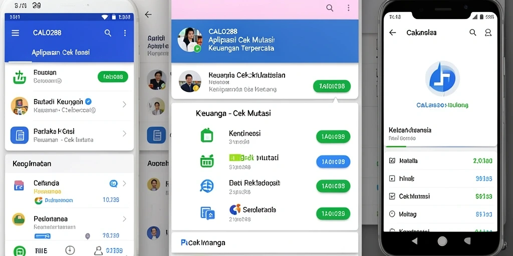 Tampilan antarmuka aplikasi Cek Mutasi CALO288 yang user-friendly.
