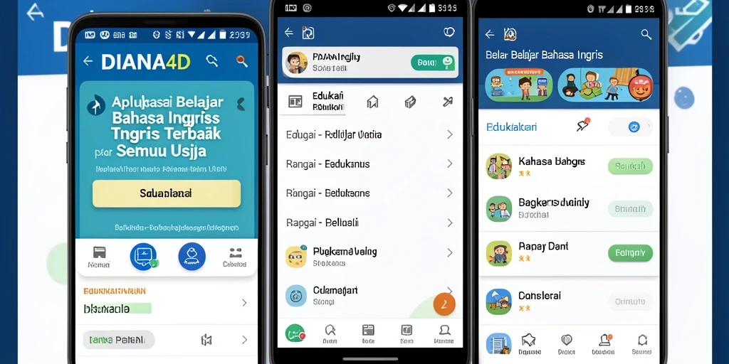 Antarmuka aplikasi DIANA4D yang menarik dan mudah digunakan.