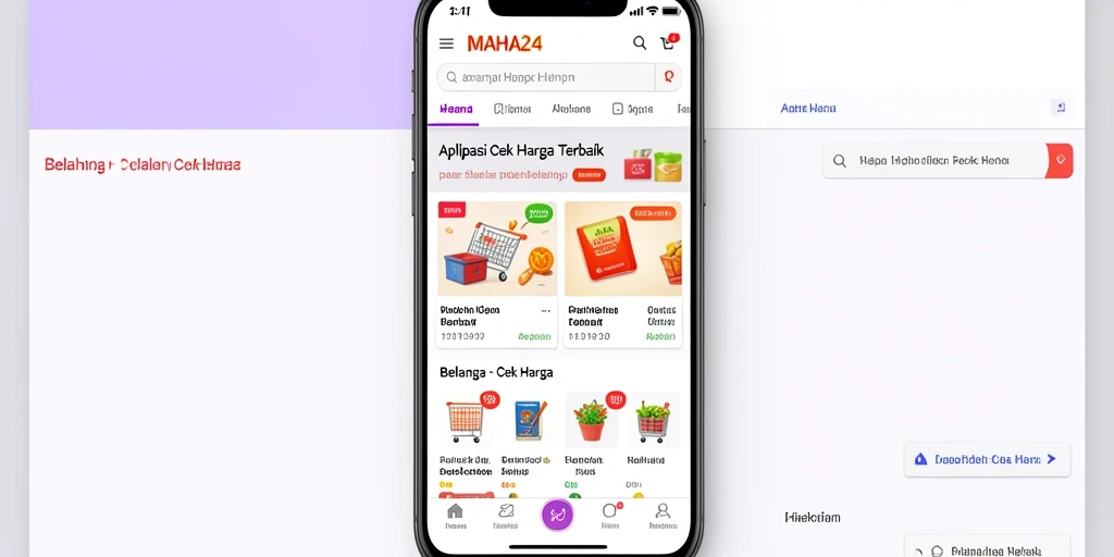 Antarmuka MAHA24 menampilkan daftar harga dan produk secara jelas.
