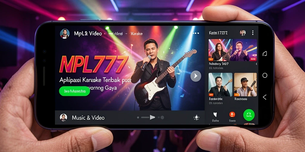 Tampilan antarmuka pengguna aplikasi Karaoke yang menarik.