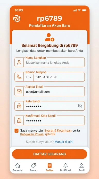 Bergabung dengan rp6789: Cara Buat Akun Baru